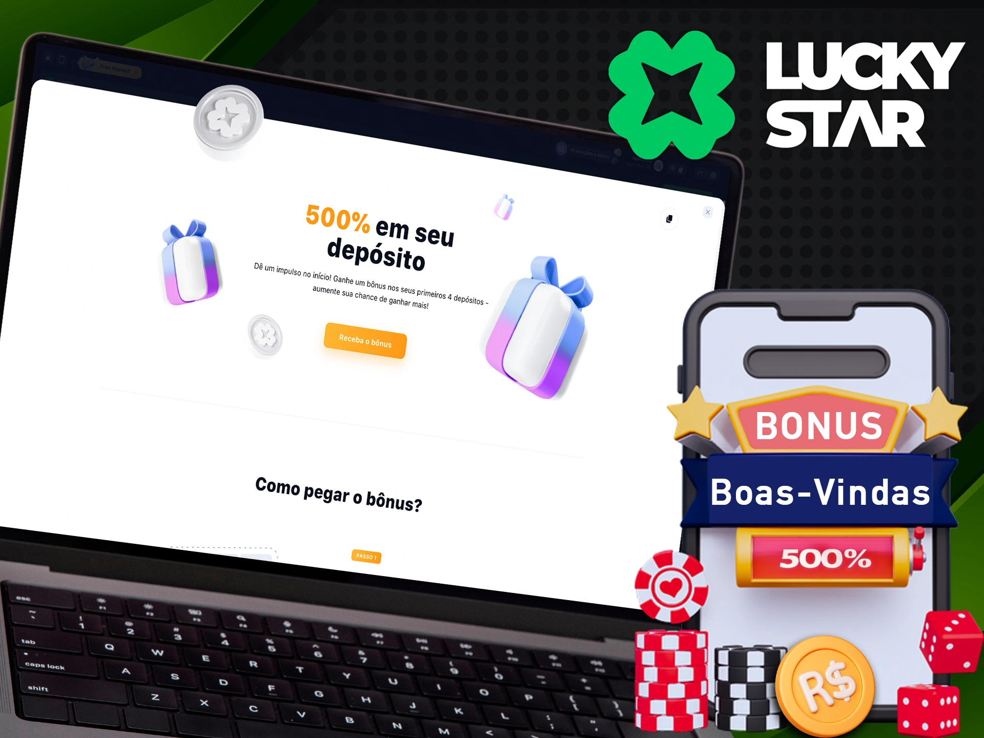 Ganhe seu bônus de boas-vindas no cassino Lucky Star.
