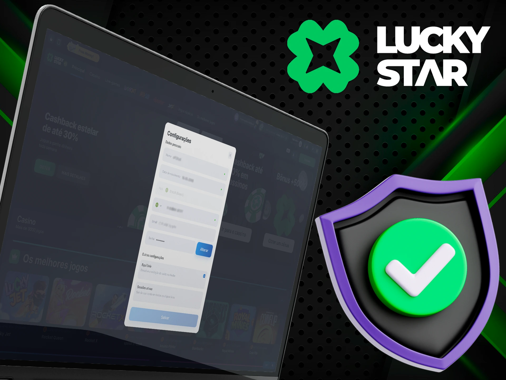 Obtenha mais recursos depois de verificar sua conta Lucky Star.