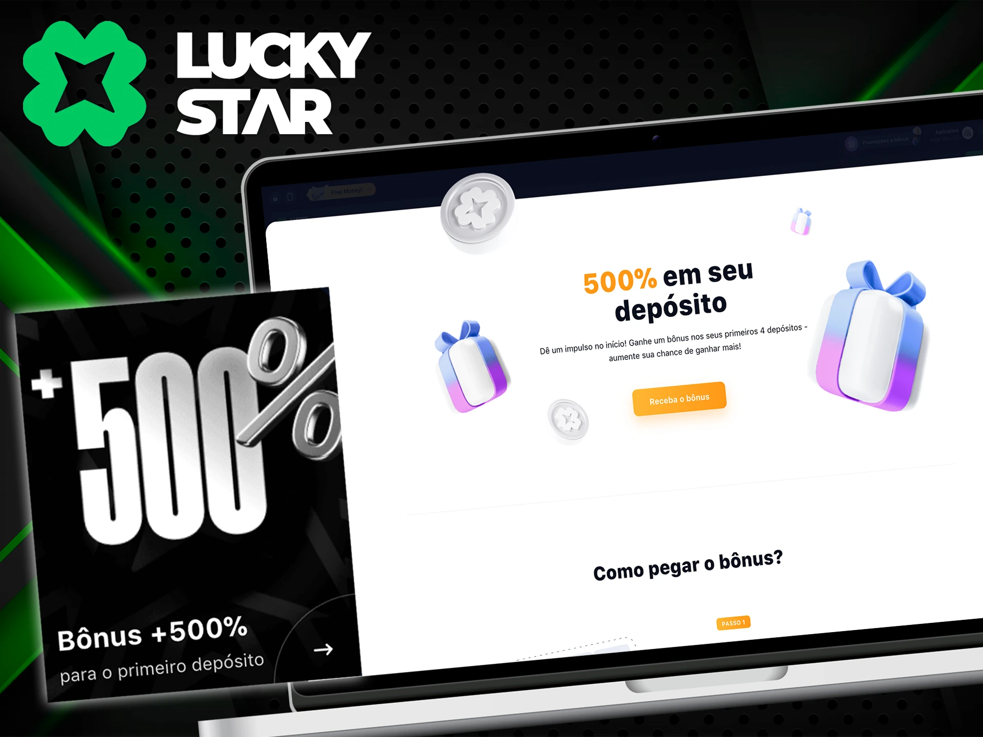 Solicite seu bônus de depósito de boas-vindas no Lucky Star Casino.