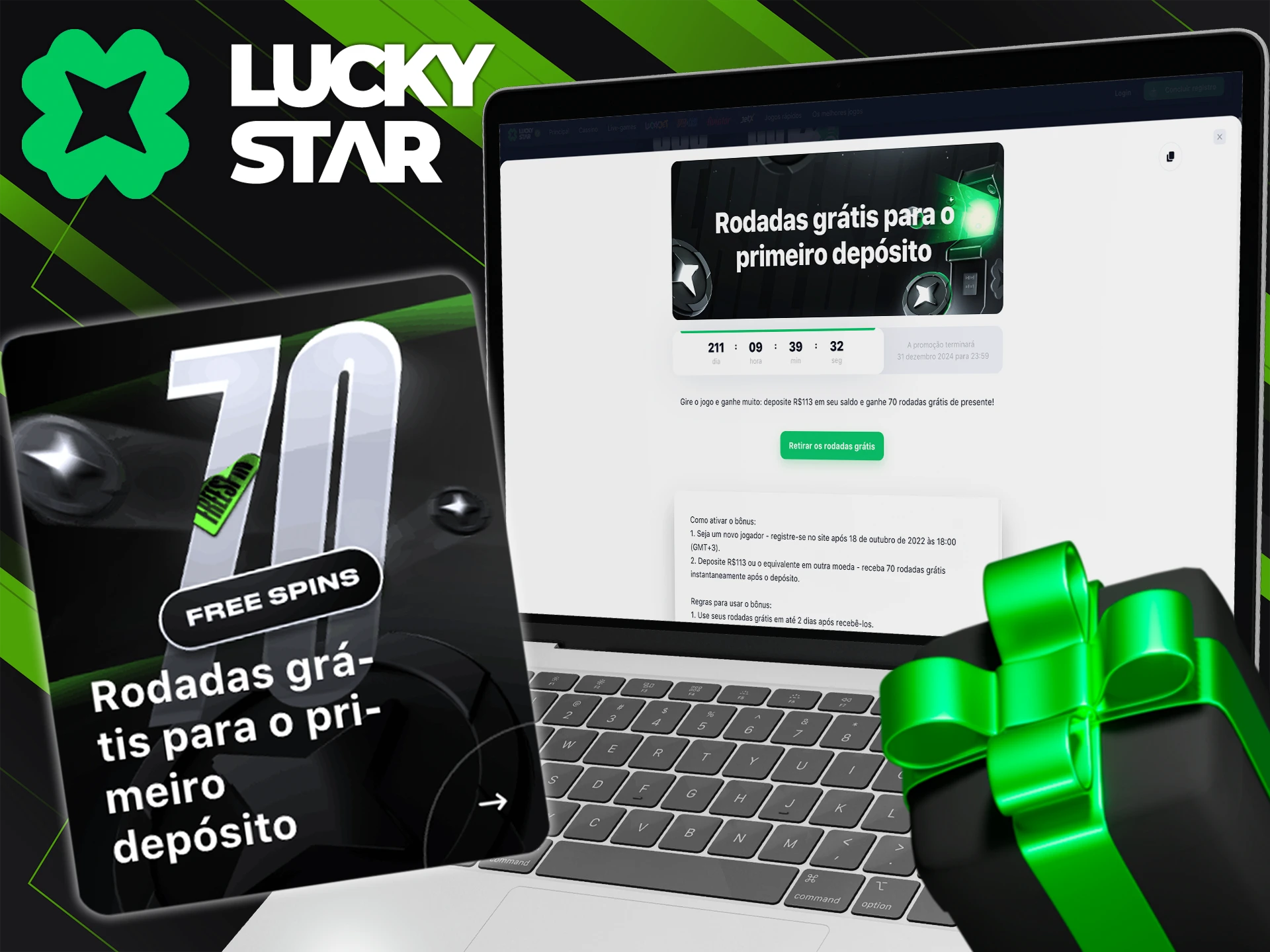 Ganhe rodadas grátis no Lucky Star Casino.