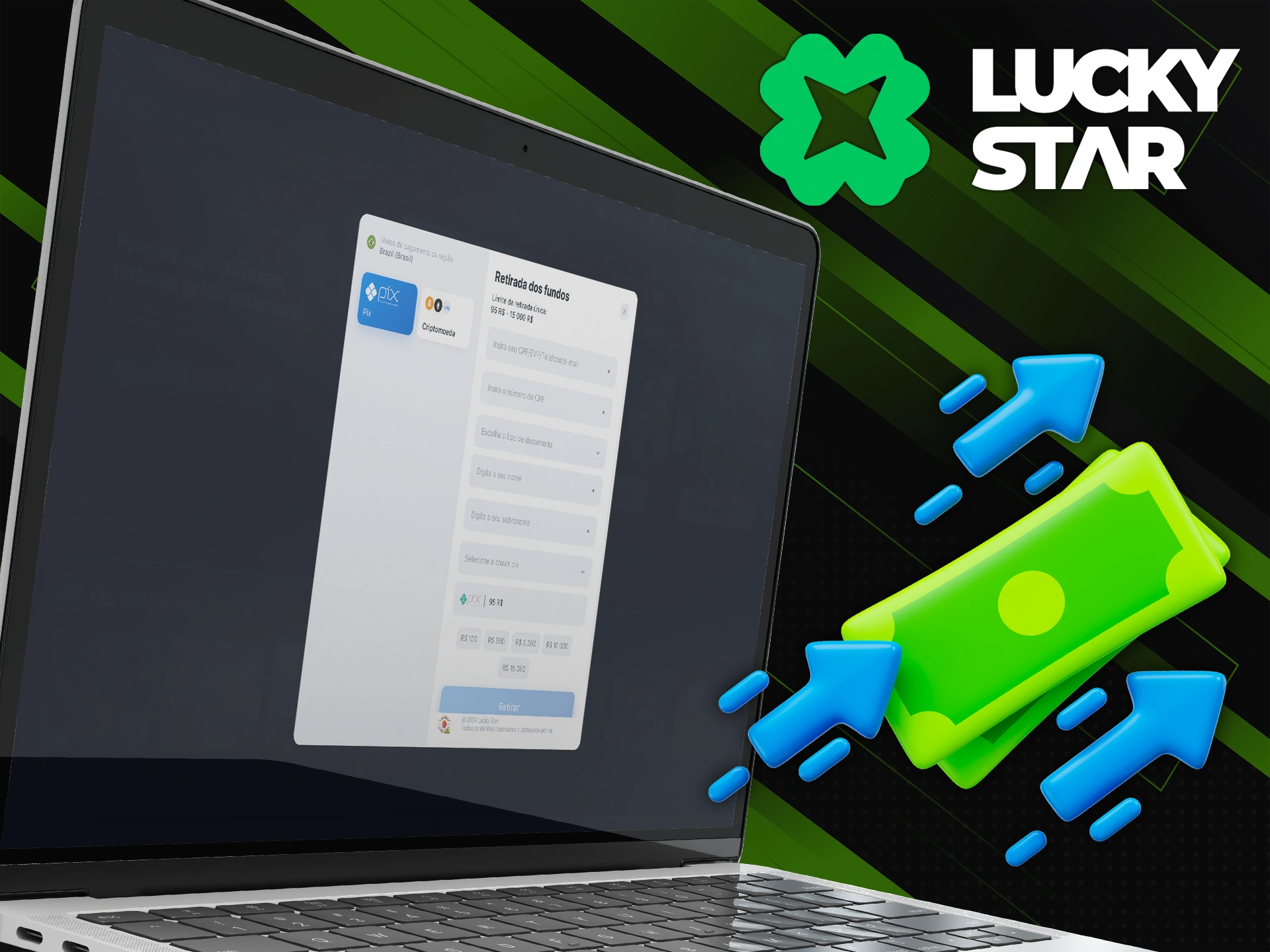 Use apenas métodos confiáveis e convenientes de saque da Lucky Star.