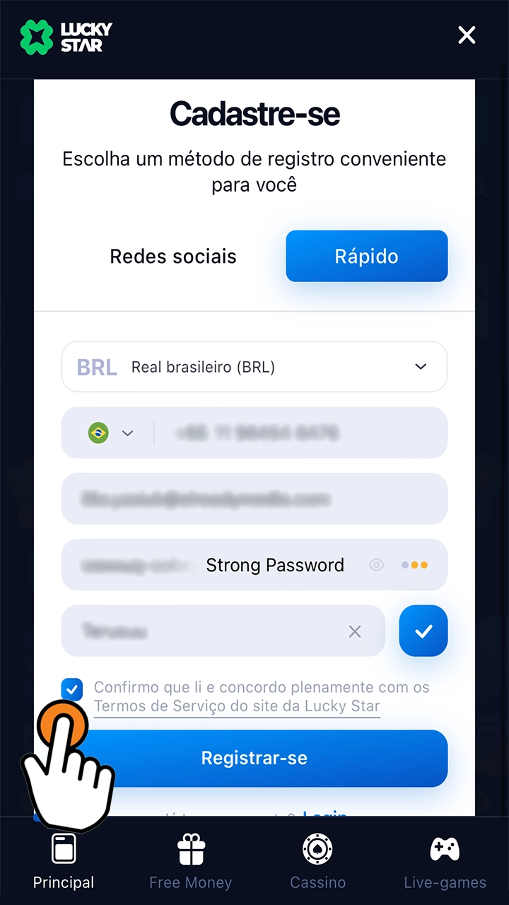 Certifique-se de ter lido as regras do Lucky Star Casino.