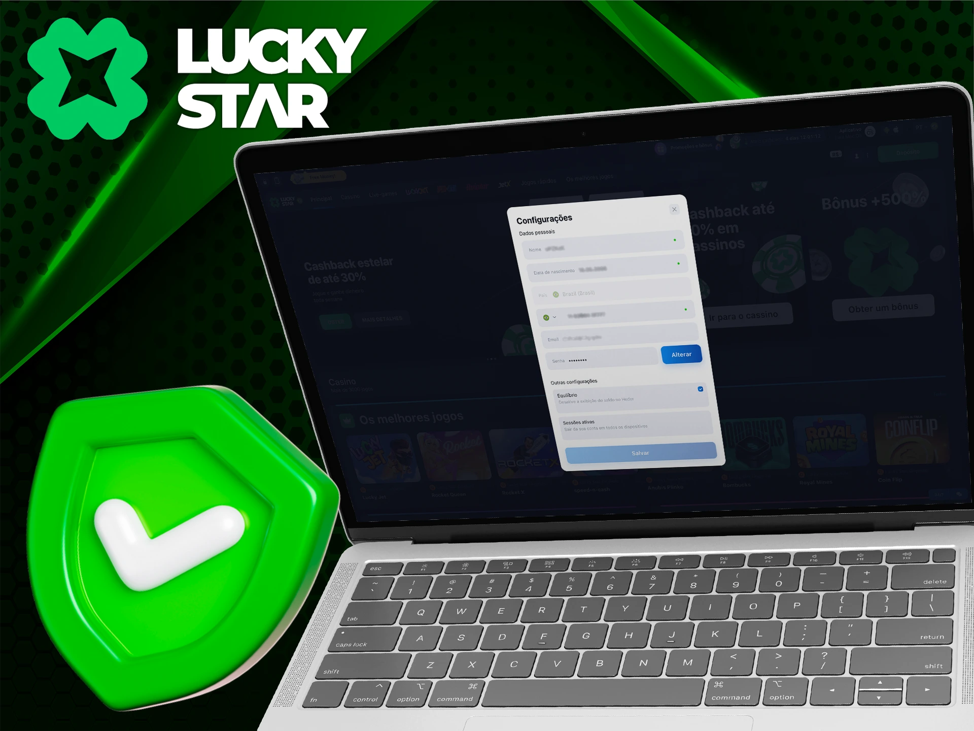 Verifique minha conta Lucky Star para obter todos os recursos.