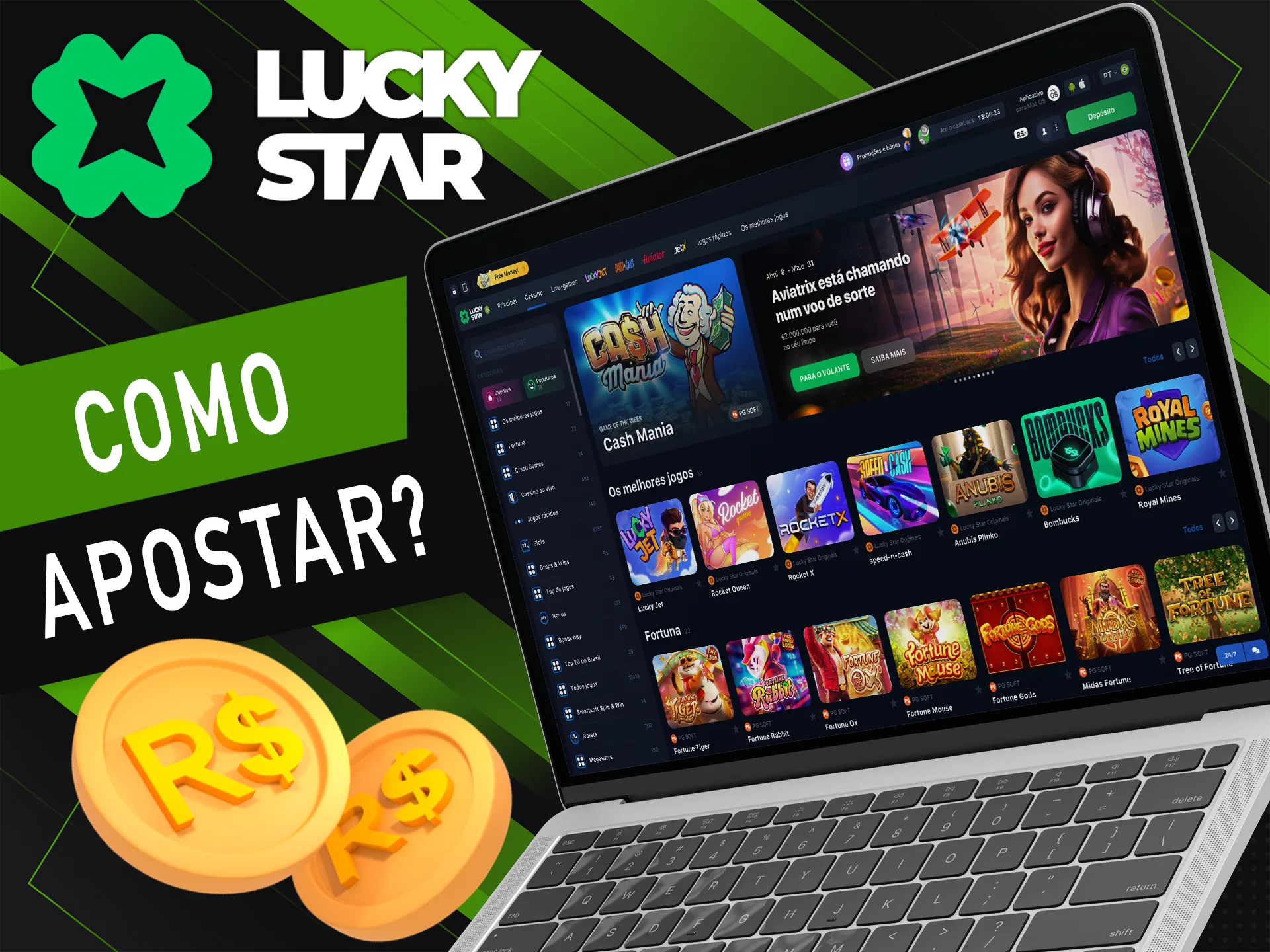 Saiba como apostar no Lucky Star Casino.